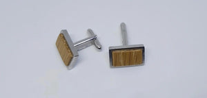 Railway gift - Cufflinks in Oak taken GWR 169 a 1928 railway coach DevonPens