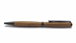 Saltram House Oak -  Slim Ballpoint pen - Gun metal fittings DevonPens
