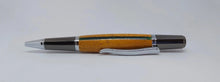 Thin Green line - Ballpoint pen handmade in Iroko wood from Phoenix Wharf, Plymouth. DevonPens