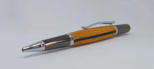Thin Green line - Ballpoint pen handmade in Iroko wood from Phoenix Wharf, Plymouth. DevonPens
