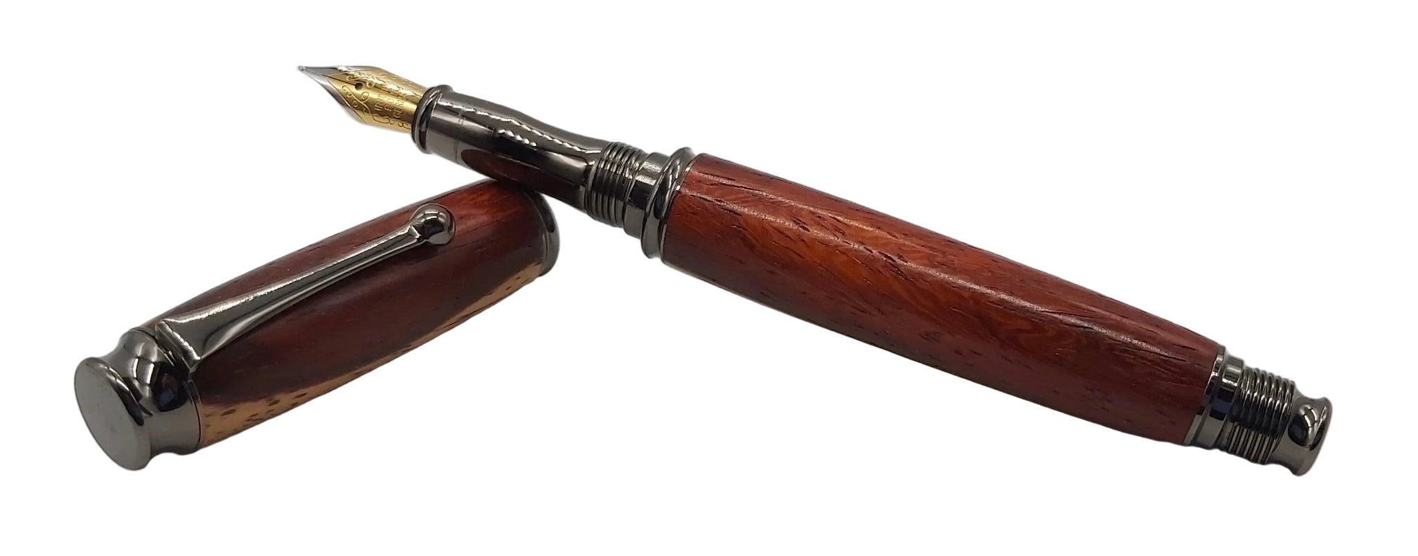 Unique Fountain pen handmade in Cocobolo wood - DevonPens